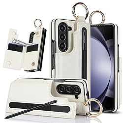 XIMAND for Samsung Galaxy Z Fold 5 Wallet Case with