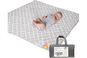 Ndahjahd Baby Playpen Mat 50x50 Play Mat for Playpen Baby Play Mats for Floor Fit for TODALE Baby Playpen,One-Piece Crawling Mat Non Slip Cushioned Baby Mats for Playing 50x50 Inches(Moroccan Grey)