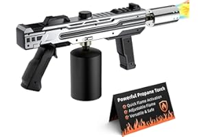 Powerful Propane Torch Gun, Flame Thrower Kitchen Torch Cooking with Adjustable Flame, Torche Propane Gun Butane Torch for Se