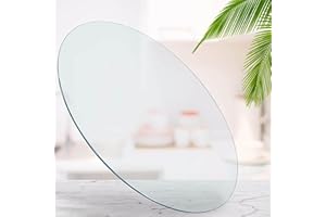 WEKEOT 28 Inch Round Glass Table Top Thick Tempered Glass Round Table Top Glass Dining Table Replacement Protector Bevel Polish Edge for Living Room Patio Table Tops Indoor Outdoor Use