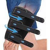 Hamstring Compression Sleeve with 3 Adjustable Straps – Thigh Compression Sleeve for Men & Women, Pulled Groin & Quad Compression Wrap, Tendinitis Relief, Sports Recovery (L Size, Left/Right Leg)