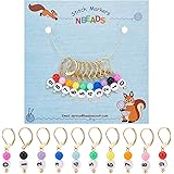 NBEADS 10 Pcs 0~9 Number Stitch Markers, 0~9 Number Acrylic Beads Crochet Stitch Marker Charms Locking Stitch Marker for Knit