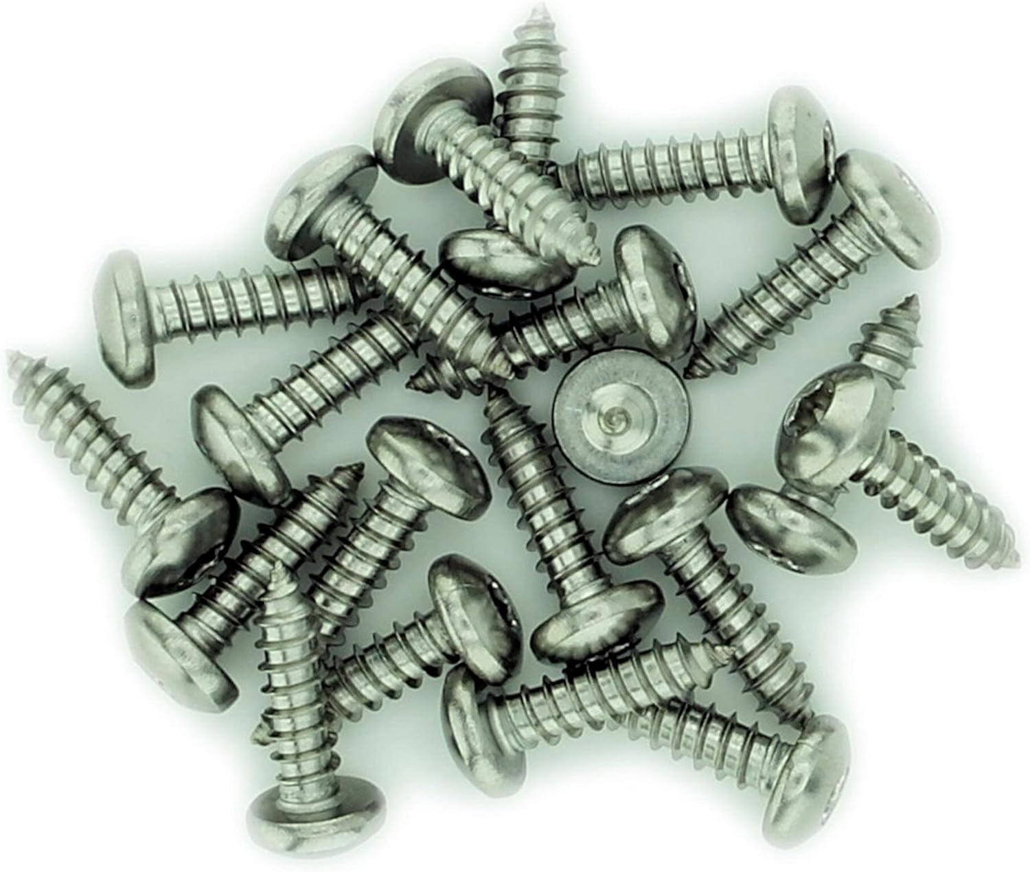 No.8 x 0.375 (4.2mm x 9.5mm) TX Pan Self-Tapping Screw - Stainless Steel (A2) (Pack of 20), Silver, 4.2x9.5 - A2 (20) - Image 3