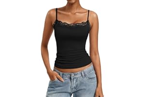Avidlove Women Lace Tank Top Double Lined Camisole Spaghetti Strap Going Out Tops Square Neck Summer Outfits