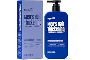 RootStim Men's Hair Thickening & Anti Hair Loss Shampoo with DHT Blocker - 2-in-1 Anti Thinning Shampoo & Conditioner with Biotin, Saw Palmetto & Rosemary Oil for Fuller Hair, Sulfate-Free, 10oz