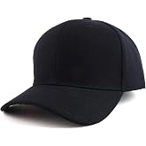 Trendy Apparel Shop Big Size Oversized Plain Structured Fitted Baseball Cap