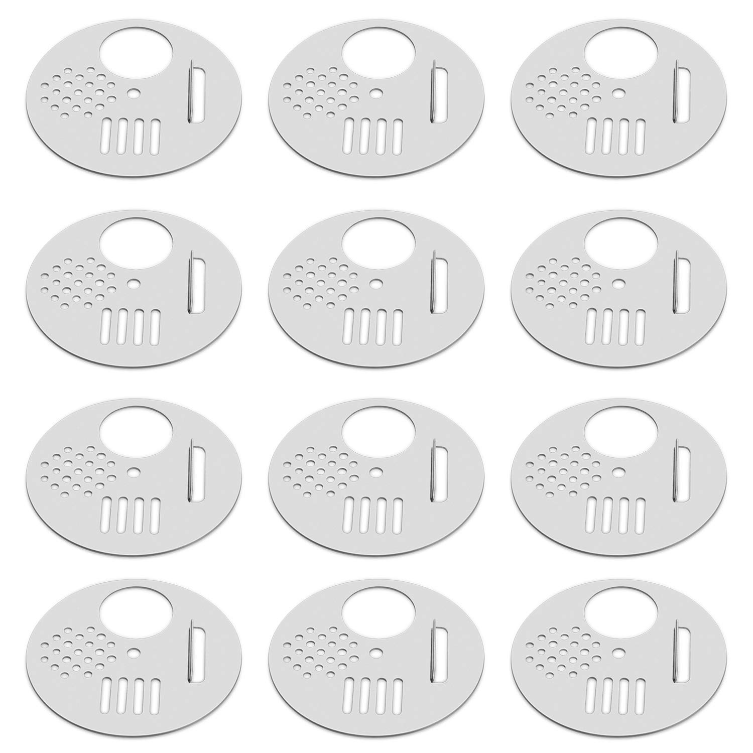 Flexzion Bee Hive Nuc Box Entrance Gate - 12 PCS 2.6 Inch Stainless Steel Bee Hive Entrance Disc & Bee Door with 4 Access Modes - Bee Hive Entrance Gate Disc for Nucleus & Full-Sized Hives