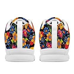 Wanyint Tropical Flower Print Women Tennis Sneakers