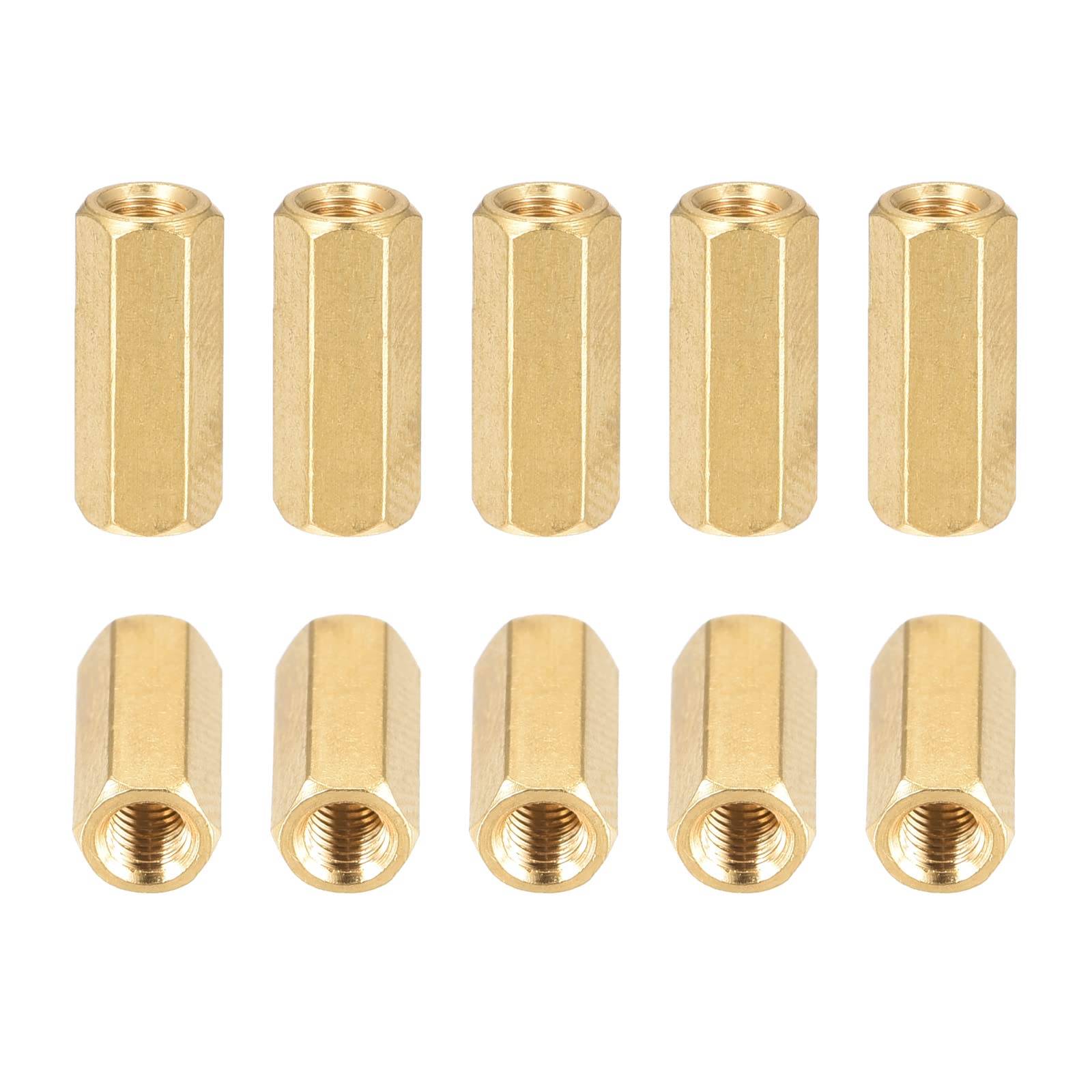 DTGN M3x13mm(DxL) - Hex Standoff Spacer Nuts -25Pack- Good for Electronic Machine - Female Brass Coupling Screws