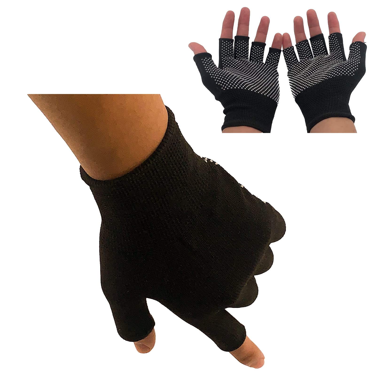Photo 1 of KkaFFe Lightweight Men and Women Half-Finger Slip Breathable Fingerless Work Gloves for Construction Nylon Fitness Cycling Motorcycle Gloves