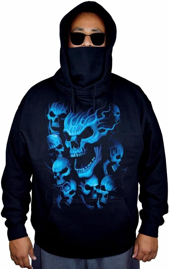 flaming skull hoodie