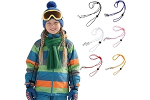 6 Pcs Anti-Lost Gloves Lanyard - 140cm Adjustable Kids Winter Gloves Anti-Lost Gloves Lanyard - Mitten Clips for Kids Hat Nec