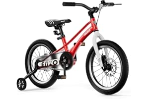 lecoco Kids Bike for Boys Girls, 14 16 18 Inch Children's Bicycle with Training Wheels Pedal Brakes Handbrake & Kickstand Training Bike for Kids and Toddler Multiple Color