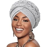 African Women Turban Caps Pre-Tied Twisted Turbans Head Scarf for Women Hair Wraps Cover Beanie Cancer Chemo Headwear
