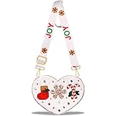 YAHPERN Christmas Purse for Women Novelty Beaded Xmas Tree Snowflake Crossbody Shoulder Bag Xmas Outfits Accessories Gifts