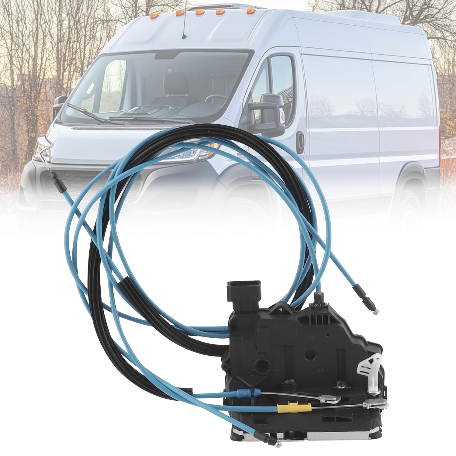 Photo 1 of Sliding Door Latch Lock Actuator with Cables for Right Passenger Side Compatible with RAM ProMaster Cargo Van 1500/2500/3500 (2019-2025) Replaces OEM 68226180AG, 68226180AI