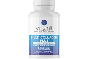 DR. EMIL NUTRITION Women's Multi Collagen Pills | Collagen Supplements | Support Hair, Skin, Nails & Joints | Hydrolyzed Collagen Supplements | Types I, II, III, V & X | 90 Capsules