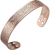 PLQ Copper Bracelet for Men, Pure Solid Copper Magnetic Bracelets