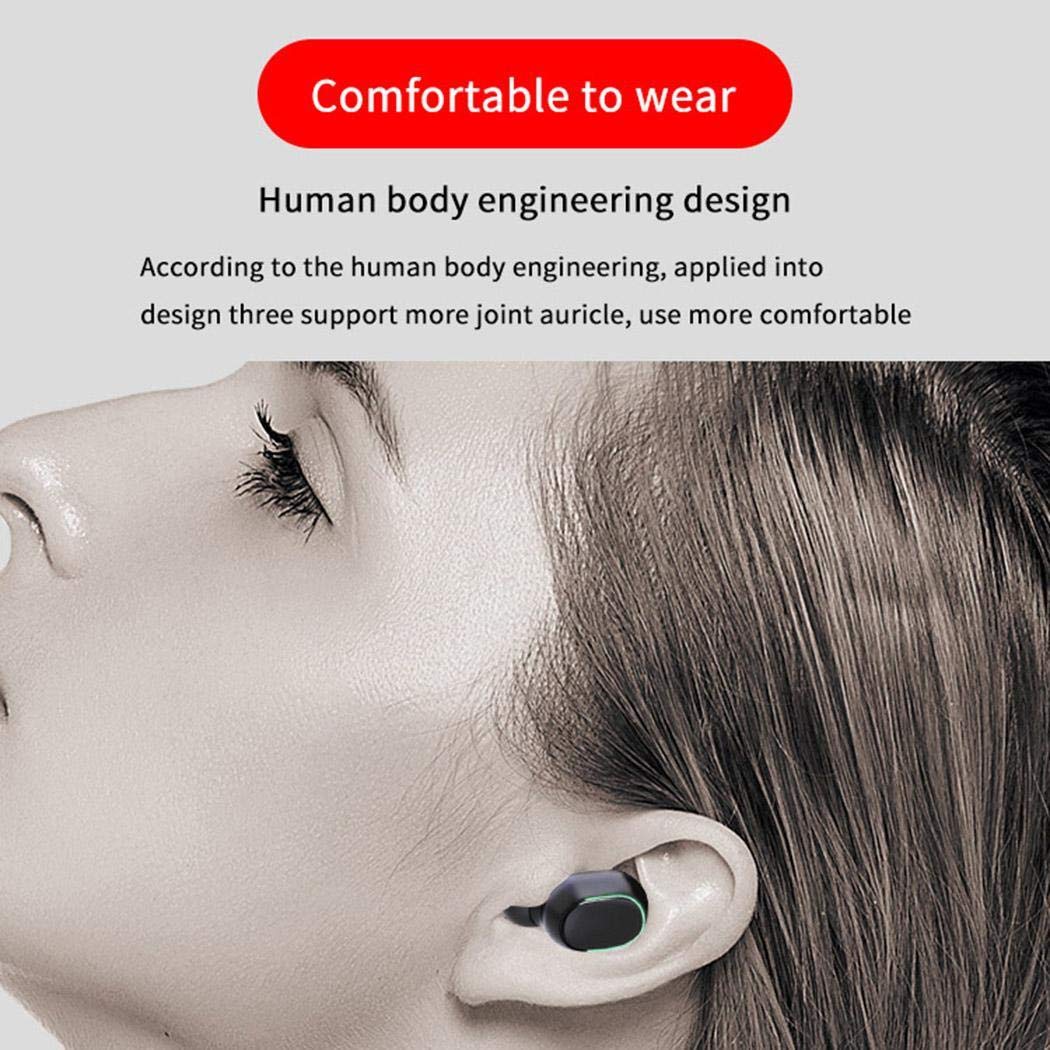 Zimrio Mini Wireless Earbuds Auto Pairing in-Ear Stereo Earphone with Charging Case Bluetooth Headsets