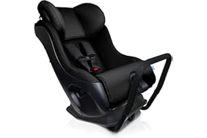 Clek Fllo Convertible Car Seat - Compact Design for 3-Across Seating, Extended Rear-Facing with Anti-Rebound Bar and Flame Retardant-Free (Railroad Ziip)