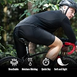 qualidyne Men's Cycling Bike Shorts 3D Padded