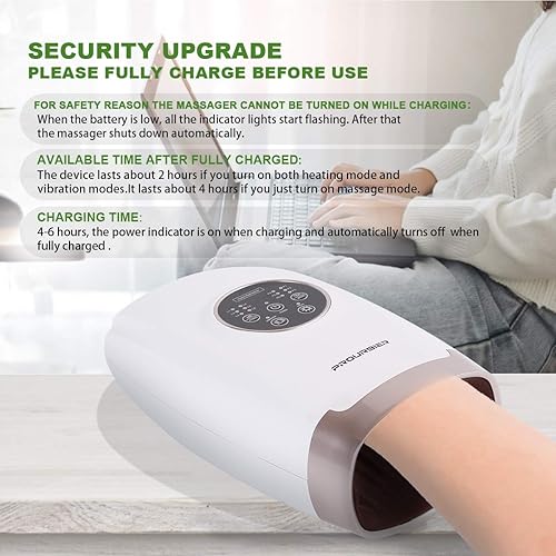 are vibrating face massager good for you Medcursor Hand Massager, FSA or HSA Eligible, Hand Massager with Heat and Compression for Carpal Tunnel and Stiff Joints main image 1