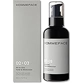 HOMMEFACE Men’s All-in-One Face Toner & Moisturizer, 5.07 fl oz - Lightweight, Alcohol-Free, After Shaving - Korean Skincare Technology with Collagen, Ceramide & Witch Hazel