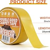TAPEBEAR Heavy-Duty Double Sided Carpet Tape 50mm x 18m 2in x 20yd view 4