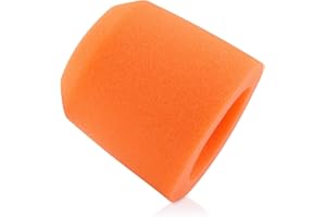 LEFXMOPHY Orange MV7 Windscreen，Mic Foam Cover Replacement for Shure MV7 MV7X Microphone Pop Filter, Wind Muff