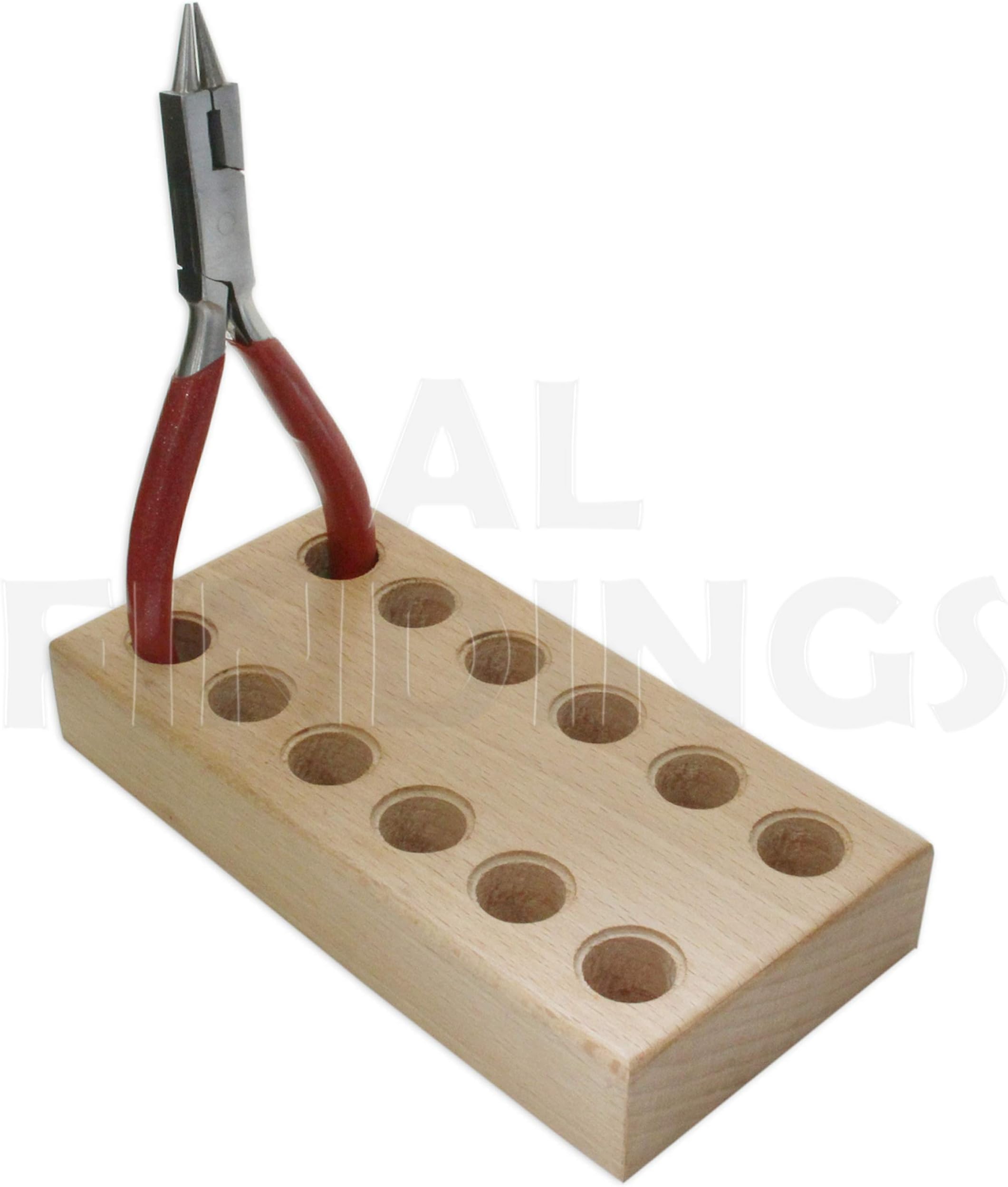 Wooden Plier Stand Organiser 6 Pliers Jewellers Sorting Holder Rack Tool