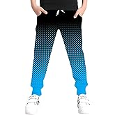 UNICOMIDEA 6-16T Boys Pants Funny 3D Graphic Cool Casual Sweatpants Joggers with Drawstring