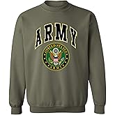 UNITED STATES ARMY CREW NECK SWEATSHIRT ARMY LOGO CREST PATRIOTIC