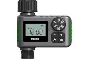 Hose Timer, Insoma Water Timer with Timing and Frequency Irrigation, Programmable Sprinkler Timer with Rain Delay/Manual/Automatic Watering System, for Lawn, Garden, Pool