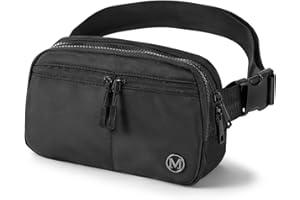 Mokzer Fanny Pack 2L Belt Bag Crossbody Waist Bag for Women Men with Adjustable Strap, 5-Zipper Pockets Waterproof Fanny Pack