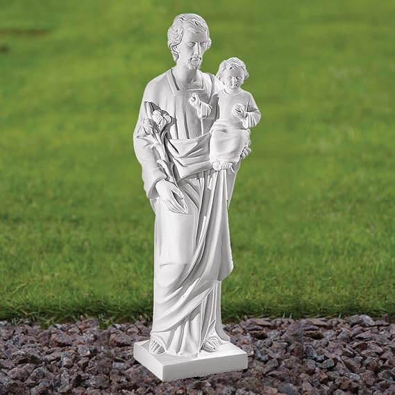 Marble Garden Statues St. Joseph 60cm Religious Sculpture Amazon.co