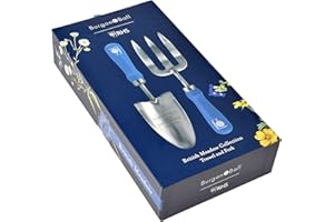 Burgon & Ball British Meadow Trowel and Fork Set, 29 cm Length