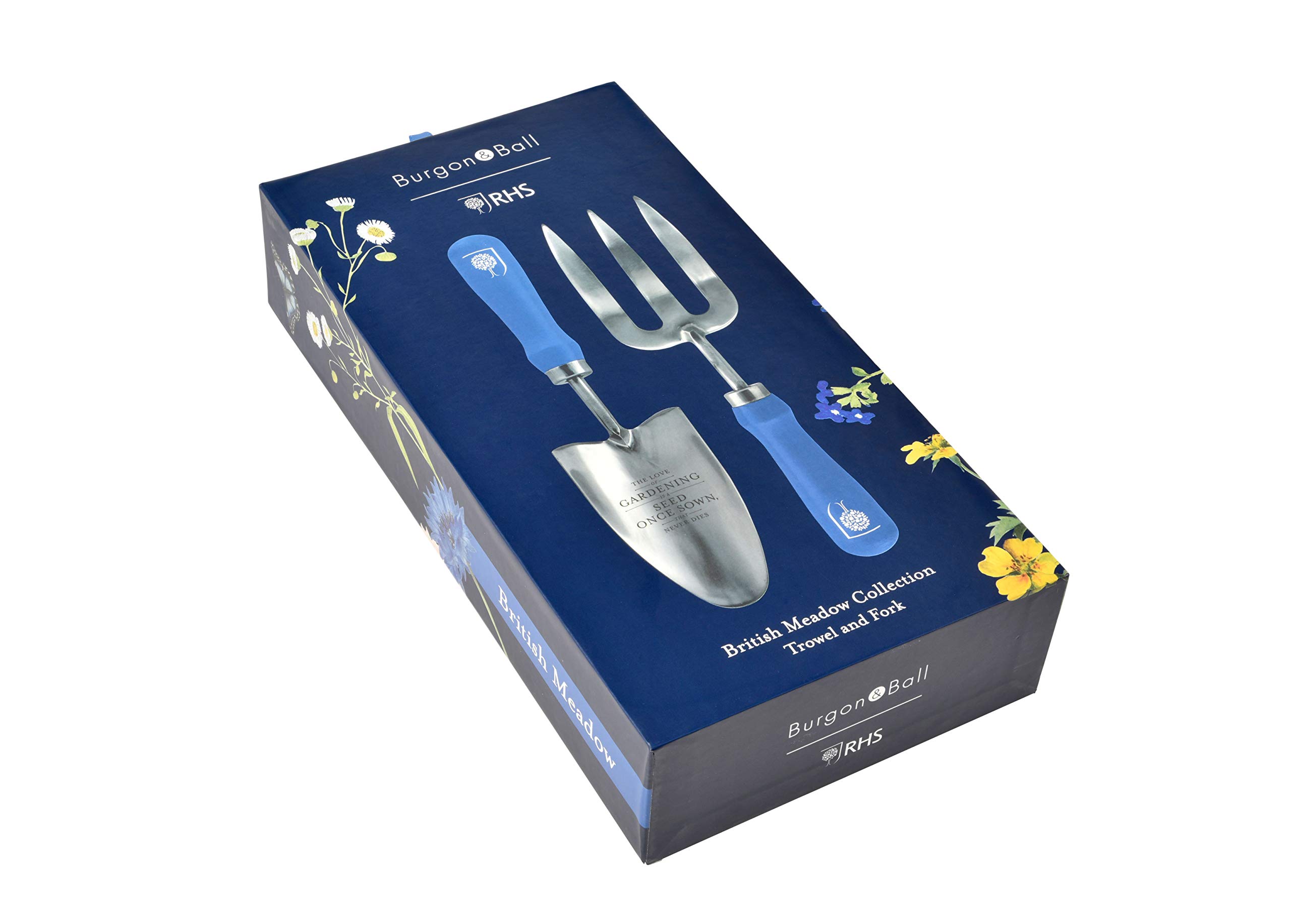 Burgon & Ball British Meadow Trowel and Fork Set, 29 cm Length