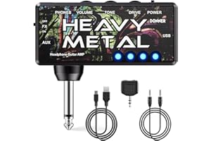 Donner Guitar Headphone AMP Heavy Metal Pocket Rechargeable Mini Practice Amplifier
