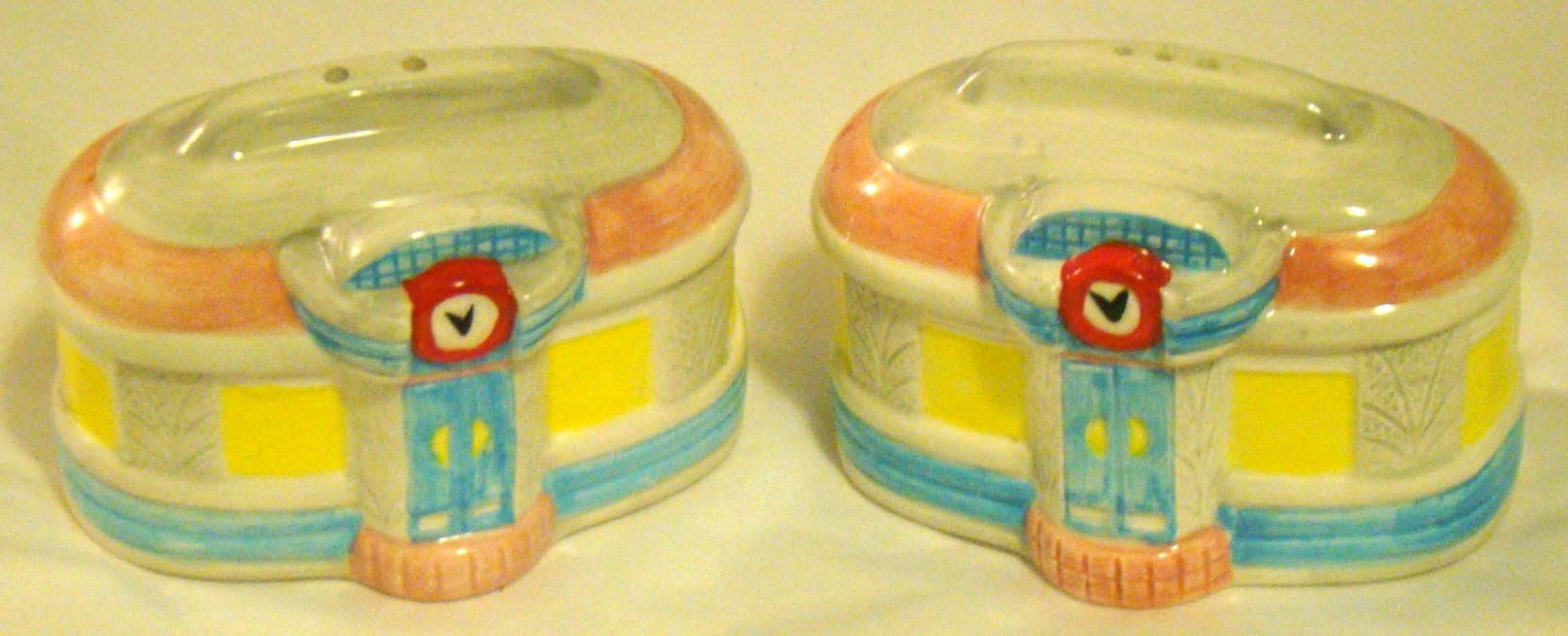 Retro Art Deco Classic American Diner Salt & Pepper Shaker Set by Oggi