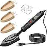 Edge Bandling Iron with LCD Display,Adjustable 212-428F (100-220C),Metal Stand,98 in Power Cord,3 Replaceable Socks,Precision Control Sealing Iron for Furniture Edges &amp; Models