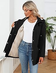 LOMON Women Rain Jacket Lightweight Hooded Jackets