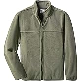 Spring&Gege Boys Full-Zip Polar Fleece Jacket Kids Solid School Uniform Outwear Jackets