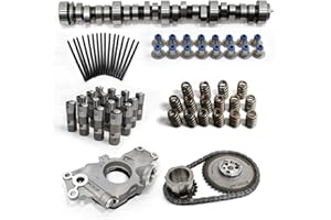 BTSCAR Sloppy Mechanics Stage 2 Camshaft Lifter Kit Fit for Chevy GMC 1997-2013 4.8L 5.0L 5.3L 6.0L 6.2L LS Cam Kit Gen Ⅲ/Ⅳ, mit Stage 2 Cam Kit, Lifters, Springs, M295 Oil Pump, Timing Chain