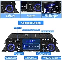 Stereo Audio Amplifier for Home Speakers S-288