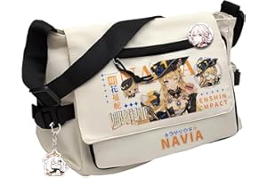 Dalicoter Genshin Impact Handbag Xiao Crossbody Bag Cute Single Shoulder Bag Adult 3D Print Anime Backpack Bag