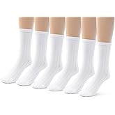 Silky Toes Mens Rayon From Bamboo Ribbed Dress Crew Socks 3 or 6 Pairs Calf Socks