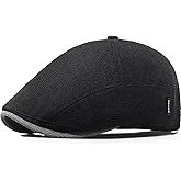 Xinveen British Retro Newsboy Hat Breathable Painter Hat Adjustment Beret Ivy Cap Irish Cabbie Driving Hunting Hats
