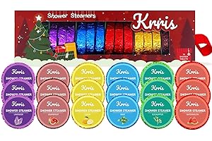 MR MIRYE Krris Shower Steamer Aromatherapy Christmas Gifts Stocking Stuffers, 18 PCS Shower Steamers Birthday Gift for Mom with Natural Essential Oils, Self Care & Relaxation Gifts for Lover