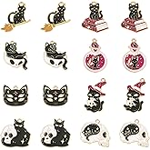 Spritewelry Assorted Enamel Cat Charms for Jewelry Making Lovely Kitten Cat Charms Pendants Alloy Animal Charms for DIY Keychain Crafts Christmas Gift Jewelry Making