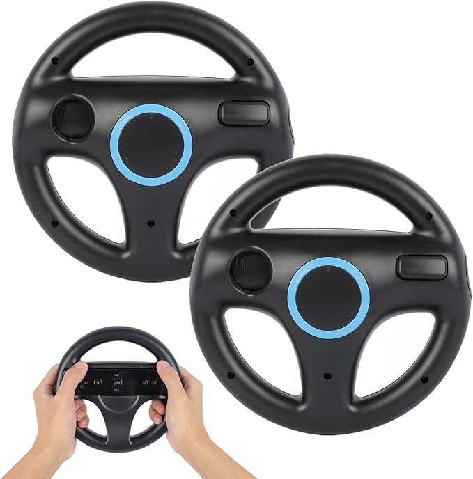 Steering Wheel for Wii Controller, PowerLead 2 pcs Racing Wheel